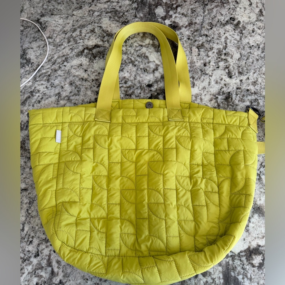 Figs Quilted Yellow/green Tote Bag